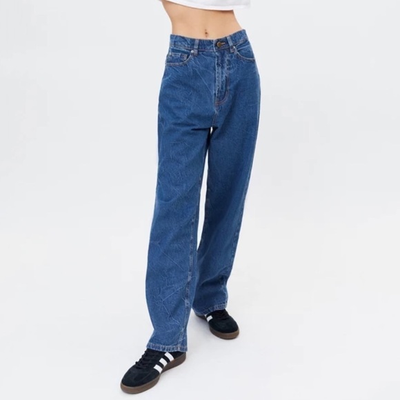 NWT Urban Outfitters BDG Dropped Straight High Waisted Dark Wash Jeans - Picture 4 of 11